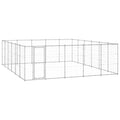 VidaXL Hondenkennel 36,3 m² gegalvaniseerd staal