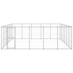 VidaXL Hondenkennel 36,3 m² gegalvaniseerd staal