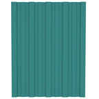 VidaXL Dakpanelen 12 st 60x45 cm gegalvaniseerd staal groen