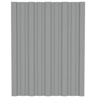 VidaXL Dakpanelen 12 st 60x45 cm gegalvaniseerd staal grijs