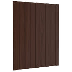 VidaXL Dakpanelen 12 st 60x45 cm gegalvaniseerd staal bruin