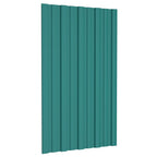 VidaXL Dakpanelen 36 st 80x45 cm gegalvaniseerd staal groen
