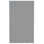 VidaXL Dakpanelen 12 st 80x45 cm gegalvaniseerd staal grijs