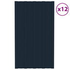 VidaXL Dakpanelen 12 st 80x45 cm gegalvaniseerd staal antracietkleurig