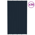 Vidaxl dakpanelen 36 st 80x45 cm gegalvaniseerd staal antracietkleurig