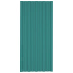 VidaXL Dakpanelen 12 st 100x45 cm gegalvaniseerd staal groen