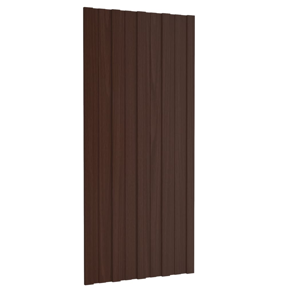 VidaXL Dakpanelen 36 st 100x45 cm gegalvaniseerd staal bruin
