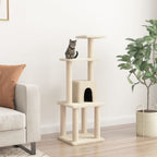 Vidaxl kattenkrabpaal met sisal krabpalen 105 cm crèmekleurig