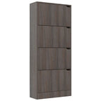 VidaXL Schoenenkast met 4 deuren 59x24x136 cm bewerkt hout grijs eiken