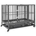 Vidaxl hondenbench met wielen 102x72x85 cm staal