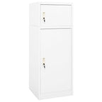 Vidaxl zadelkast 53x53x140 cm staal wit