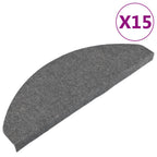 Vidaxl trapmatten zelfklevend 15 st 65x22,5x3,5 cm grijs