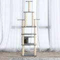Vidaxl kattenkrabpaal met sisal krabpalen 183 cm lichtgrijs