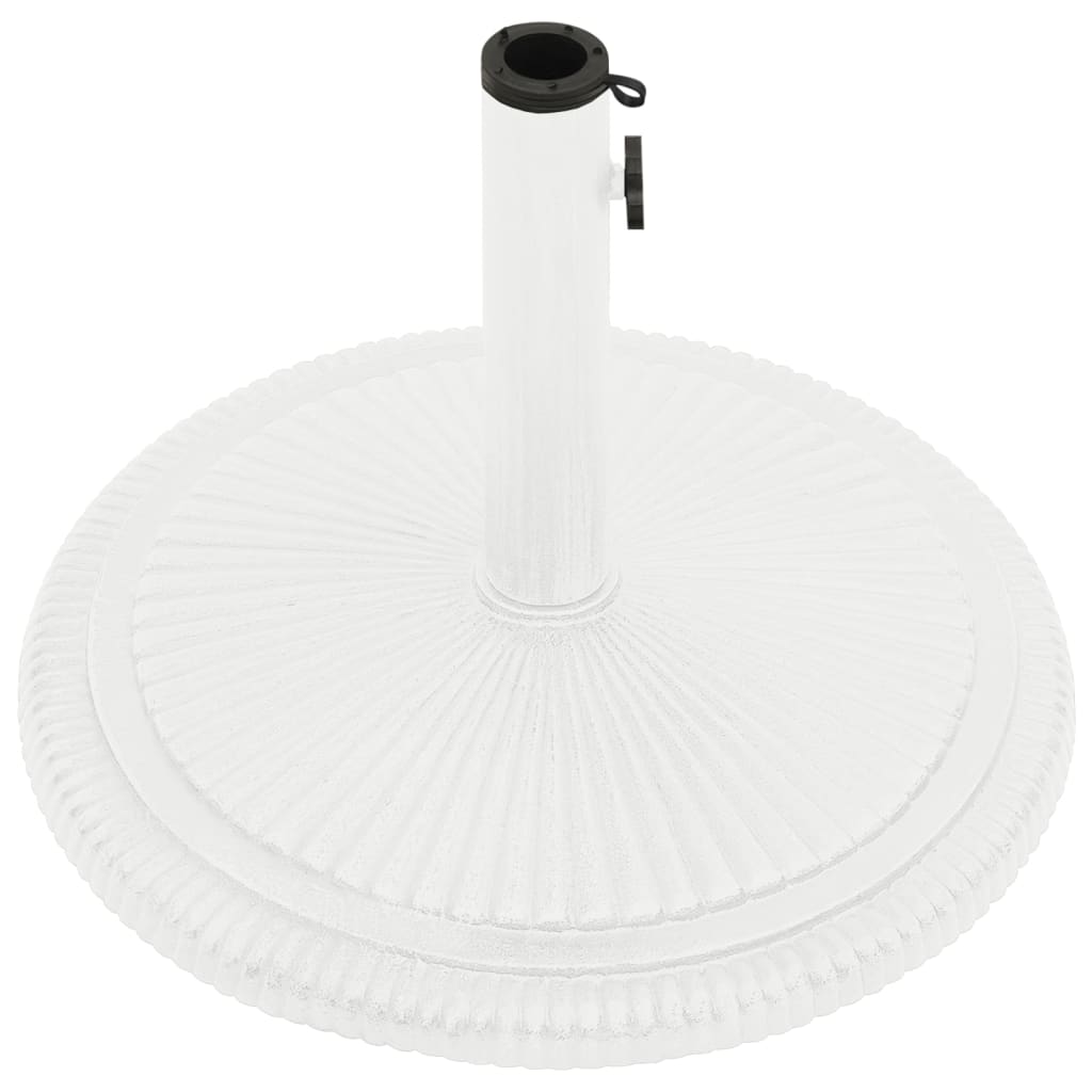 Vidaxl parasolvoet 45x45x30 cm gietijzer wit