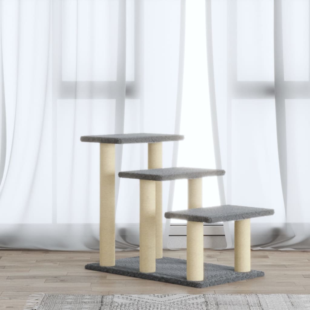 VidaXL Kattenmeubel met sisal krabpalen 50,5 cm lichtgrijs