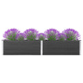 Vidaxl plantenbak verhoogd 200x50x54 cm hkc grijs