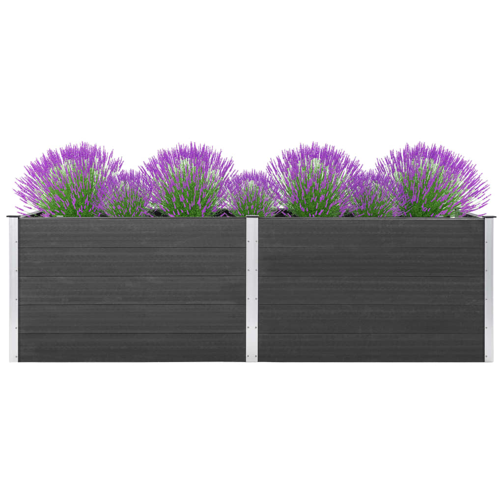 VidaXL Plantenbak verhoogd 200x50x91 cm HKC grijs