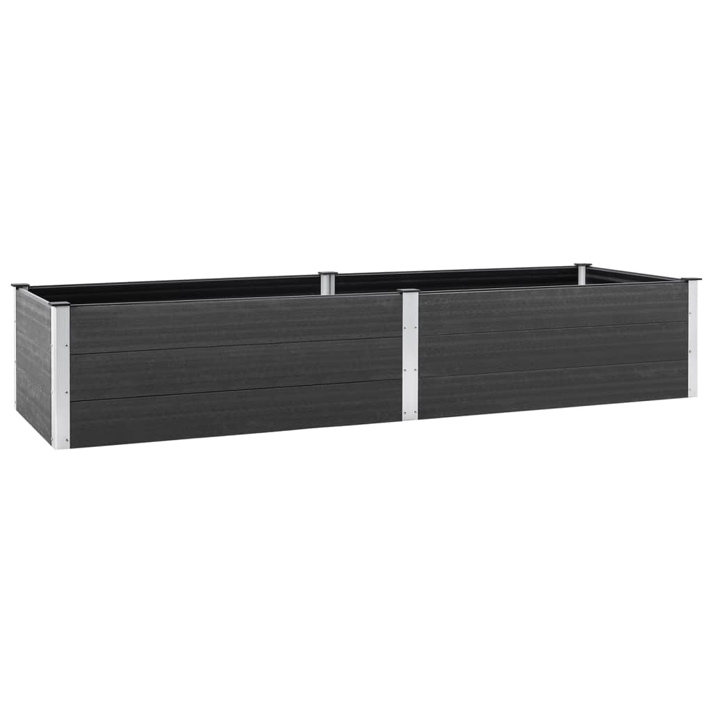 Vidaxl plantenbak verhoogd 200x100x54 cm hkc grijs