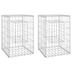 Vidaxl schanskorf palen 2 st 40x40x60 cm ijzer