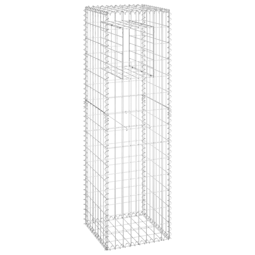 Vidaxl schanskorf paal 40x40x140 cm ijzer