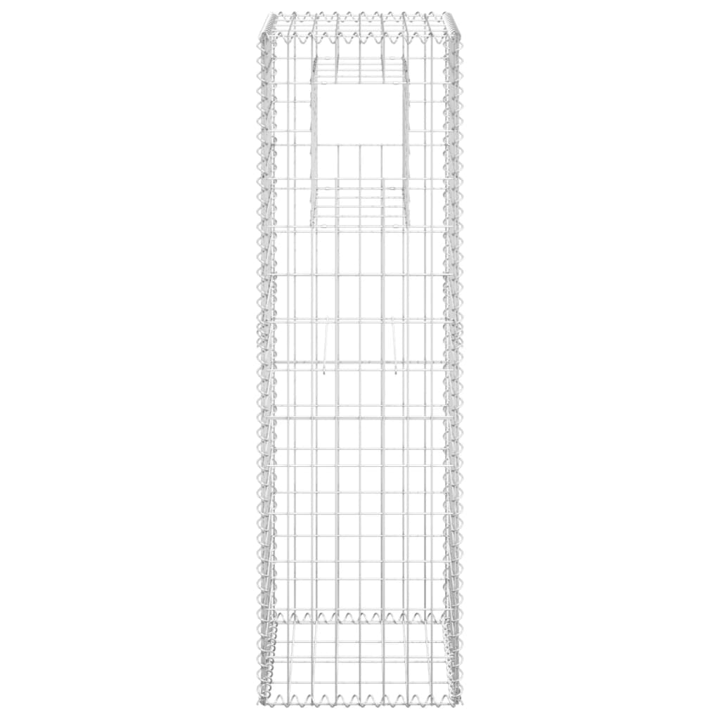 Vidaxl schanskorf paal 40x40x140 cm ijzer