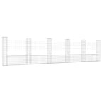 VidaXL Schanskorf U-vormig met 6 palen 620x20x150 cm ijzer