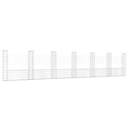 VidaXL Schanskorf U-vormig met 7 palen 740x20x150 cm ijzer