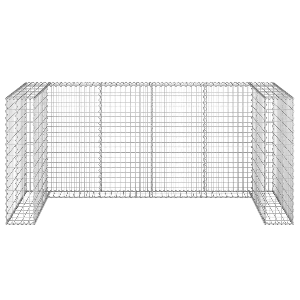 VidaXL Schanskorf voor containers 254x100x110 cm gegalvaniseerd staal
