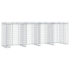 VidaXL Schanskorf voor vuilnisbak 350x91x120 cm gegalvaniseerd ijzer