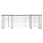 VidaXL Schanskorf voor vuilnisbak 350x91x120 cm gegalvaniseerd ijzer