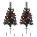 Vidaxl tuinkerstbomen 2 st 76 cm pvc