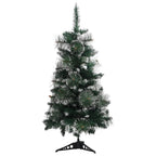 VidaXL Kunstkerstboom met standaard 90 cm PVC groen en wit