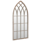 Vidaxl tuinspiegel 70x30 cm ijzer zandkleurig