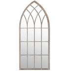 Vidaxl tuinspiegel 70x30 cm ijzer zandkleurig
