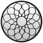 Vidaxl tuinspiegel rond 60x3 cm ijzer zwart