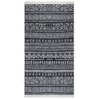 Vidaxl vloerkleed 120x180 cm katoen zwart en wit