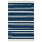 VidaXL Vloerkleed 160x230 cm katoen marineblauw
