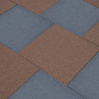Vidaxl valtegels 6 st 50x50x3 cm rubber grijs