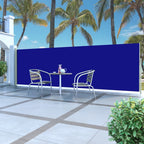Vidaxl tuinscherm uittrekbaar 160x500 cm blauw