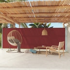 Vidaxl tuinscherm uittrekbaar 180x600 cm rood