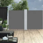 Vidaxl windscherm uittrekbaar 160x600 cm antracietkleurig