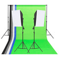 Vidaxl studioverlichtingsset met achtergronden en softboxen