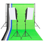 Vidaxl studioverlichtingsset met achtergronden en softboxen