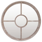 Vidaxl spiegel rond 60x4 cm ijzer zandkleurig