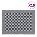 Vidaxl keukendoeken 10 st 50x70 cm katoen zwart en wit