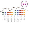 VidaXL Klimstenen 50 st met touw meerkleurig