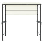 Vidaxl prieel met dak 220x110x200 cm crèmekleurig