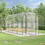 Vidaxl tuinkas 160x400x190 cm pvc en gepoedercoat staal transparant