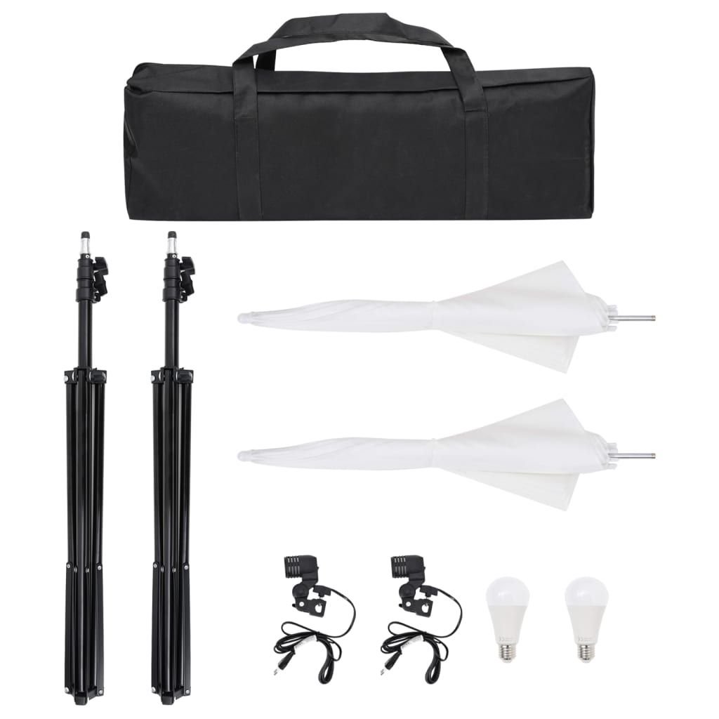 Vidaxl fotostudioset met verlichtingsset, achtergrond en reflector