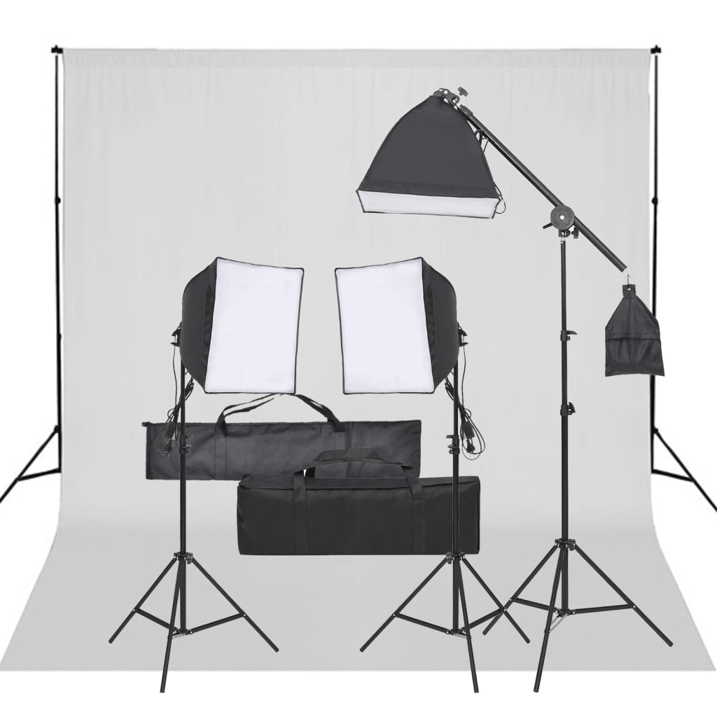 Vidaxl fotostudioset met verlichtingsset en achtergrond